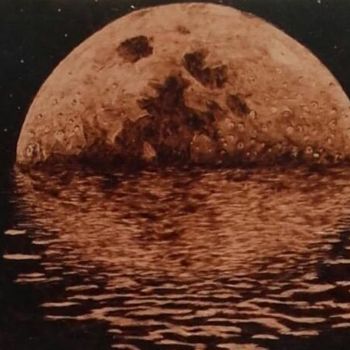Disegno intitolato "Immersione lunare" da Luigi Tosti, Opera d'arte originale