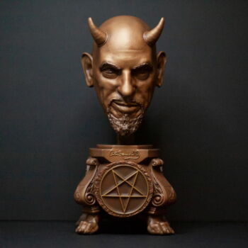 Skulptur mit dem Titel "10 inch Satan Devil…" von Tot_artstudio, Original-Kunstwerk, Harz