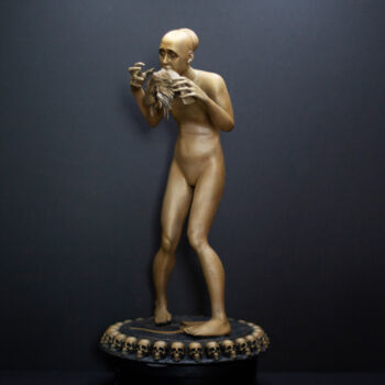 Sculpture intitulée "Sopor Aeternus cosp…" par Tot_artstudio, Œuvre d'art originale, Résine
