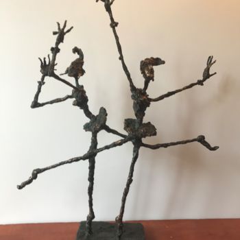 Sculpture titled "Ballerinas" by Erno Toth, Original Artwork, Bronze