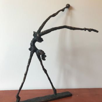 Sculpture titled "Gymnast ballerina" by Erno Toth, Original Artwork, Bronze