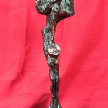 Sculpture titled "Jazz saxophonist" by Erno Toth, Original Artwork, Bronze