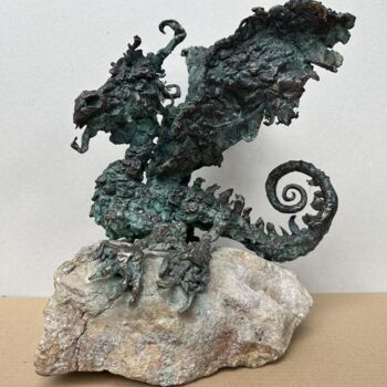 Sculpture intitulée "Dragon" par Erno Toth, Œuvre d'art originale, Bronze