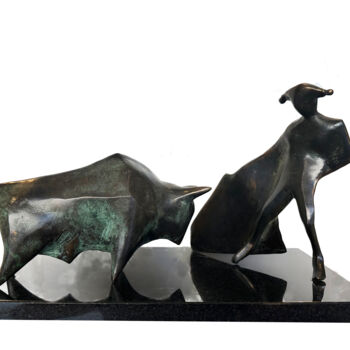 Sculpture titled "Corrida" by Kristof Toth, Original Artwork, Bronze