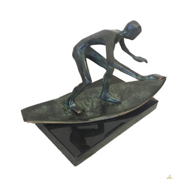 Sculpture titled "Surfer" by Kristof Toth, Original Artwork, Bronze