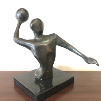 Sculpture titled "Water polo" by Kristof Toth, Original Artwork, Bronze