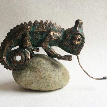 "Chameleon" başlıklı Heykel Kristof Toth tarafından, Orijinal sanat, Bronz