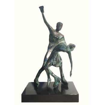 Scultura intitolato "Ice dance" da Kristof Toth, Opera d'arte originale, Bronzo