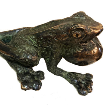 "Frog" başlıklı Heykel Kristof Toth tarafından, Orijinal sanat, Bronz