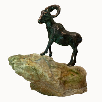 Sculpture titled "Mouflon" by Kristof Toth, Original Artwork, Bronze