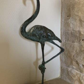 Sculpture intitulée "Flamingo" par Kristof Toth, Œuvre d'art originale, Bronze