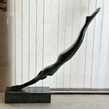 Sculpture titled "Diver (big)" by Kristof Toth, Original Artwork, Bronze