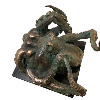 Sculpture intitulée "Octopus" par Kristof Toth, Œuvre d'art originale, Bronze