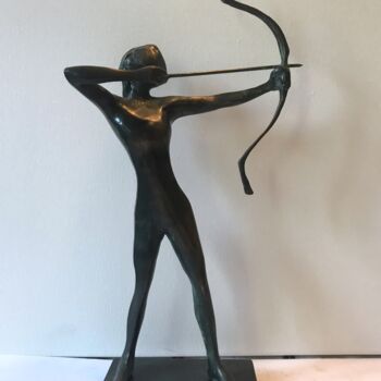 Scultura intitolato "Archer" da Kristof Toth, Opera d'arte originale, Bronzo