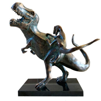 Sculpture titled "Jurassic park - T-R…" by Kristof Toth, Original Artwork, Bronze