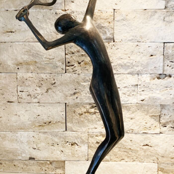 Sculpture titled "Tennis player" by Kristof Toth, Original Artwork, Bronze