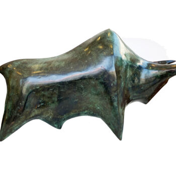 Sculpture intitulée "Big bull" par Kristof Toth, Œuvre d'art originale, Bronze