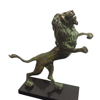 "Lion on scates" başlıklı Heykel Kristof Toth tarafından, Orijinal sanat, Bronz