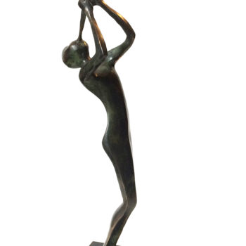 Sculpture titled "Watchman" by Kristof Toth, Original Artwork, Bronze