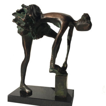 Escultura intitulada "Ballerina" por Kristof Toth, Obras de arte originais, Bronze