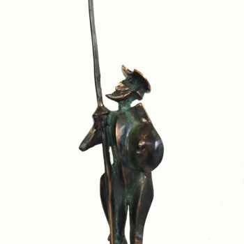 Skulptur mit dem Titel "Don Quijote de la M…" von Kristof Toth, Original-Kunstwerk, Bronze