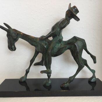 Sculpture intitulée "Sancho Panza" par Kristof Toth, Œuvre d'art originale, Bronze