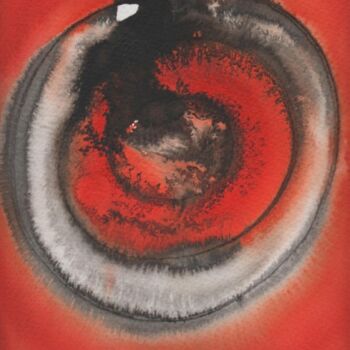 Peinture intitulée "2ª :sobre fondo rojo" par Totom, Antonio Garcia Calvente (1957-2015), Œuvre d'art originale, Huile