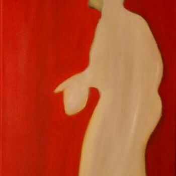 Painting titled "LE BONHOMME ROUGE!" by Toufik Sounni, Original Artwork, Oil