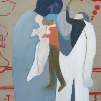 Ζωγραφική με τίτλο "CONFUSION ONE" από Toufik Sounni, Αυθεντικά έργα τέχνης, Λάδι
