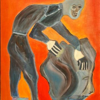 Peinture intitulée "HOMME-1  !" par Toufik Sounni, Œuvre d'art originale, Huile