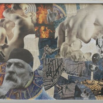 Collages titled "Hommage à RODIN" by Toufik Sounni, Original Artwork