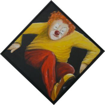 Painting titled "le-clown.jpg" by Serge Toulgoat, Original Artwork, Acrylic