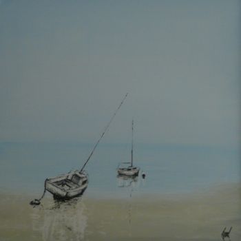 Painting titled "bord de mer" by Serge Toulgoat, Original Artwork, Acrylic