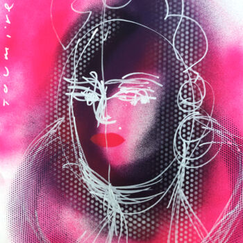 Painting titled "Femme en manteau de…" by Toumire, Original Artwork, Spray paint