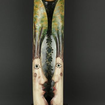 Скульптура под названием "Couple in The Forest" - Katalin Tovolgyi, Подлинное произведение искусства, Глина