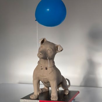 Sculpture titled "jack russell" by Emrah Yıldırım Instagram: Emrahxtoxic, Original Artwork, Ceramics