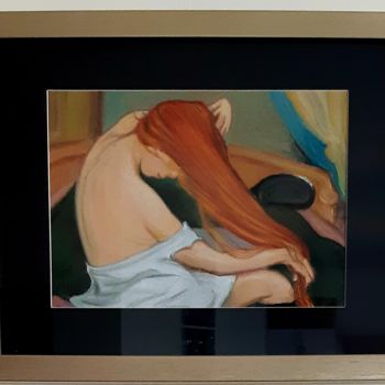 Malerei mit dem Titel "Czeszaca" von Ewe, Original-Kunstwerk, Pastell Auf Holzplatte montiert