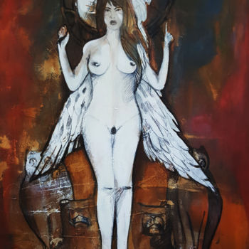 Painting titled "Lilith" by Cesar Aguilar (Raçe), Original Artwork