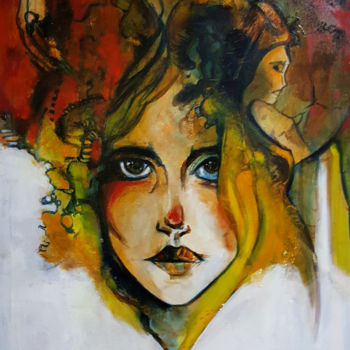 Painting titled "Aura" by Cesar Aguilar (Raçe), Original Artwork, Acrylic