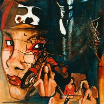 Pittura intitolato "Road To Minnessota" da Cesar Aguilar (Raçe), Opera d'arte originale, Olio