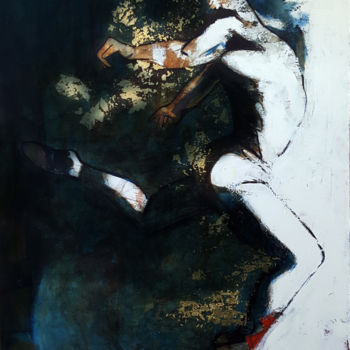 Painting titled "dancing with the wi…" by Cesar Aguilar (Raçe), Original Artwork, Acrylic