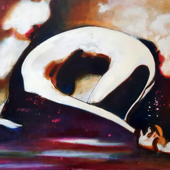 Malerei mit dem Titel "Le danseur n'a pas…" von Cesar Aguilar (Raçe), Original-Kunstwerk, Acryl