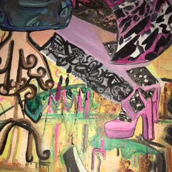 Painting titled "High Fashion Collag…" by Tracie Lauren, Original Artwork, Acrylic