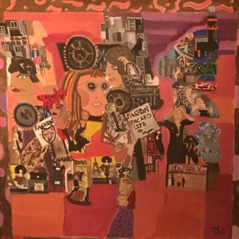 Painting titled "Fashion Packed Life…" by Tracie Lauren, Original Artwork, Acrylic