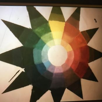 Painting titled "Rainbow Prism Star.…" by Tracie Lauren, Original Artwork, Acrylic