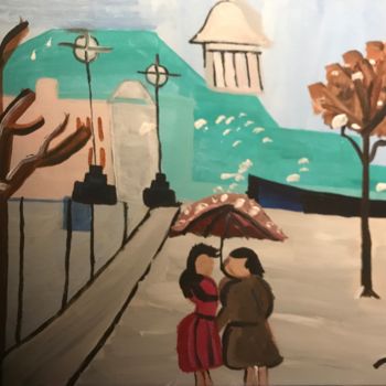 Painting titled "City Love.jpeg" by Tracie Lauren, Original Artwork, Acrylic