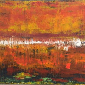 Painting titled "Sundown across the…" by Tcsherwood, Original Artwork, Acrylic