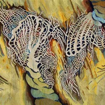 Textile Art titled "Fosils" by Traian Stefan Boicescu, Original Artwork