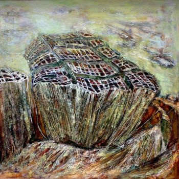 Pintura intitulada "Rocks" por Traian Stefan Boicescu, Obras de arte originais, Óleo