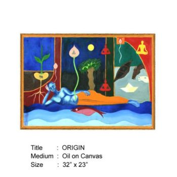 绘画 标题为“origin” 由Pramod Kumar, 原创艺术品